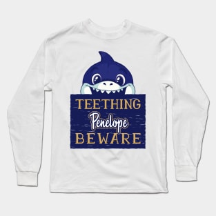 Penelope - Funny Kids Shark - Personalized Gift Idea - Bambini Long Sleeve T-Shirt